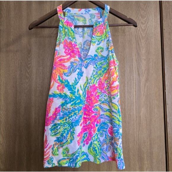 Lilly Pulitzer Arya Lovers Coral Tank Top - Picture 1 of 7